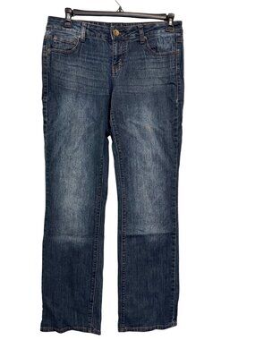 DKNY Womens Straight Leg Blue Denim Jeans Size 8 Cotton Blend Made In China